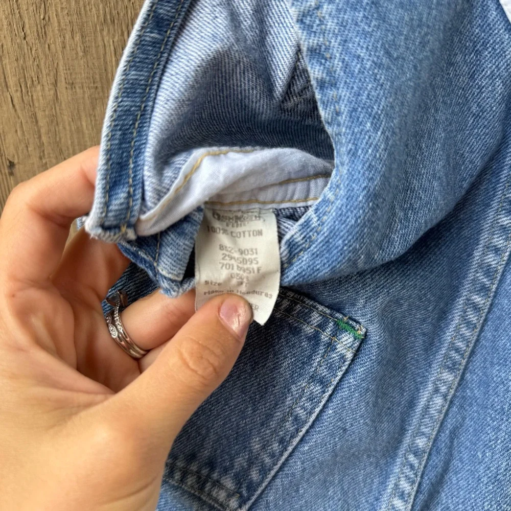 OshKosh Bgosh Vintage Denim Overalls Vestbak Medium Wash Blue Kids 18‎ Months